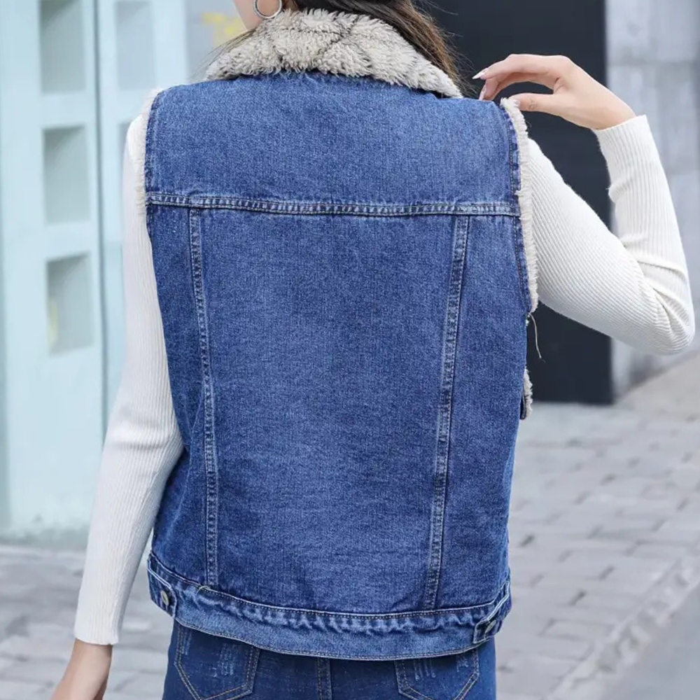 Moderne Denim Bodywarmer voor Dames - Noa