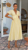 Boho-maxi jurk met V-hals en knopenrij – Yara