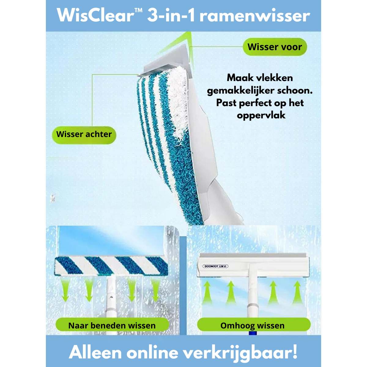 Functionele 3-in-1 Ramenwisser - ClearView