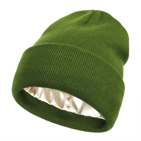 Winter Beanie met Zijden Voering - Noor