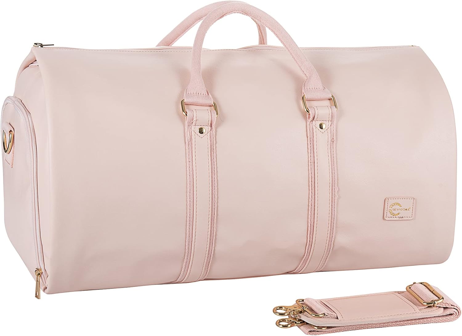 Verstelbare PU Leren Kleding Reistas – Handbagage Weekend Reistas