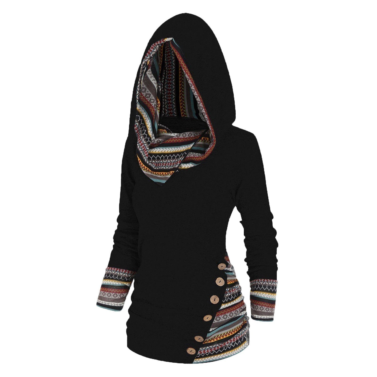 Casual Dames Hoodie met Tribalpatroon – Tavira