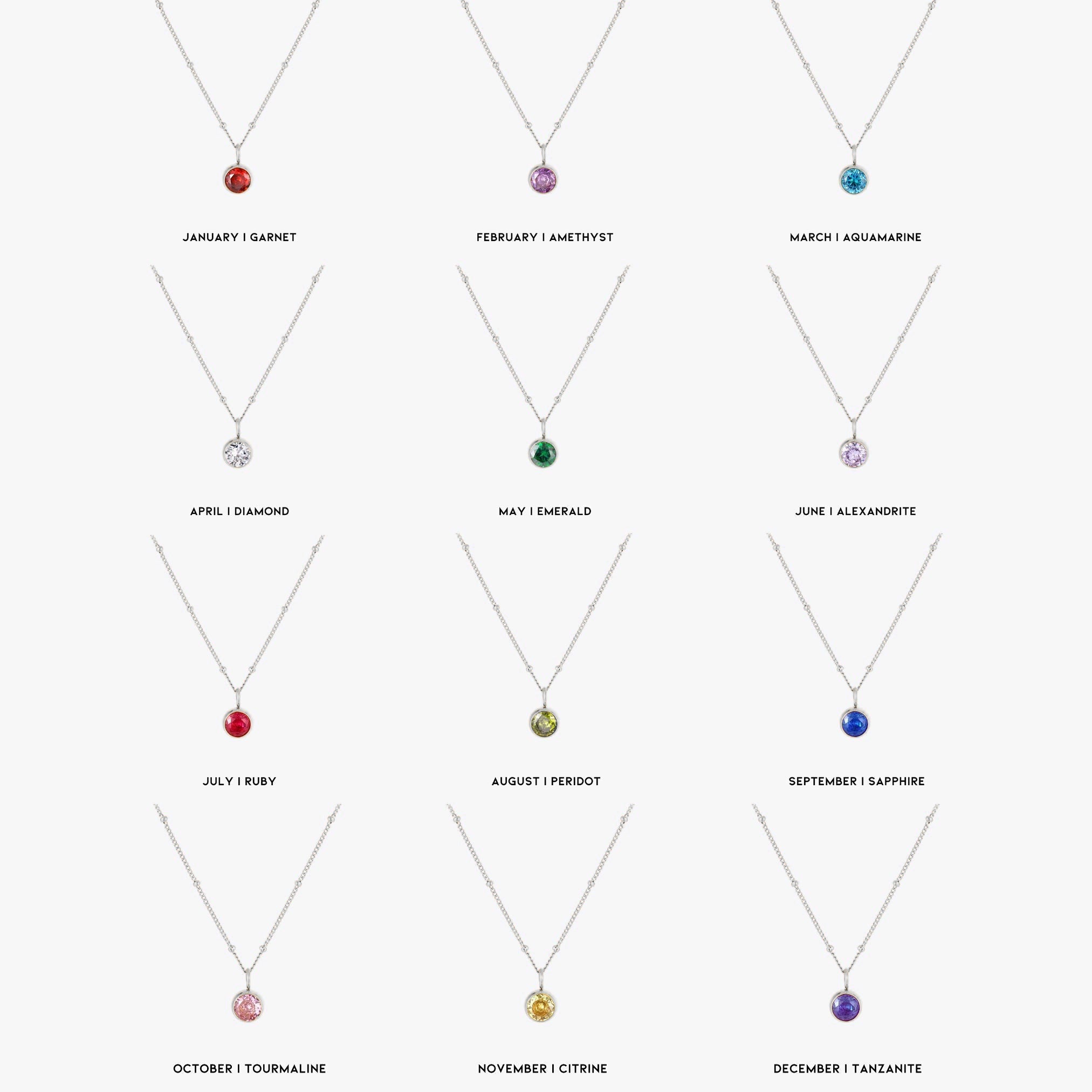 Geboortesteen Ketting - Aurora
