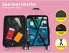 Compacte & Hard-Shell Carry-On Koffer met 360° Spinner Wielen – Zwart