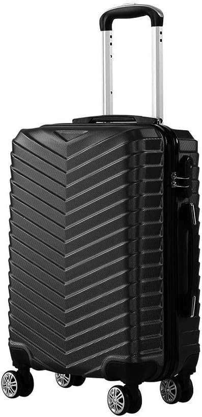 Compacte & Hard-Shell Carry-On Koffer met 360° Spinner Wielen – Zwart