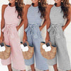 Luchtige & Stijlvolle Dames Jumpsuit met Tailleband en Strepen – Nayla