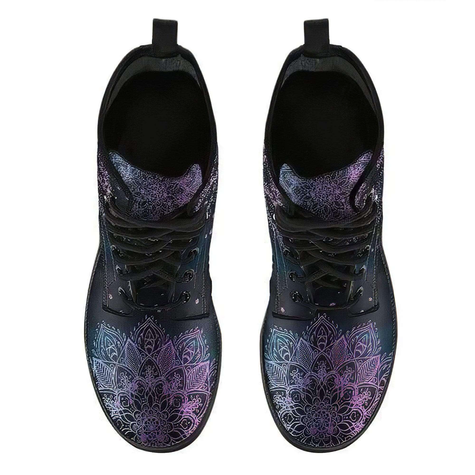 Dames Enkelboots met Herfstblad- en Maanmotief - Selene