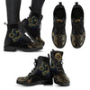 Dames Enkelboots met Herfstblad- en Maanmotief - Selene
