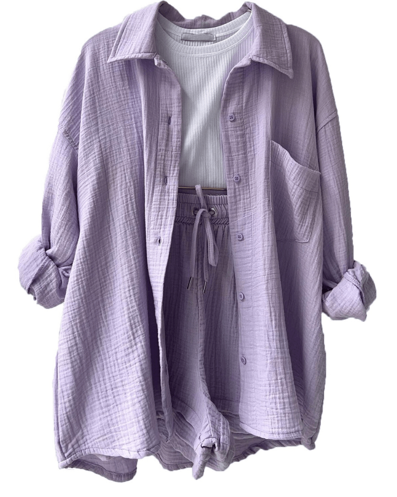 Tweedeilige dames zomeroutfit met shirt en broek – Mila