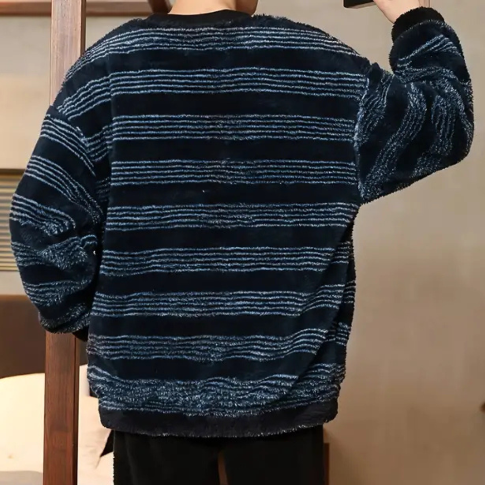 Gestreepte Heren Sweater met Comfortabele Pasvorm - Dorian