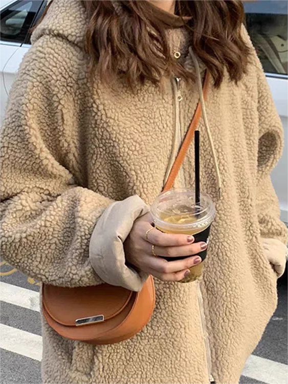 Warme Oversized Damesjas met Capuchon - Freya Fleece Parka