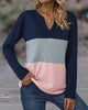 Casual Dames Trui met Kleurenblok – Noëlle