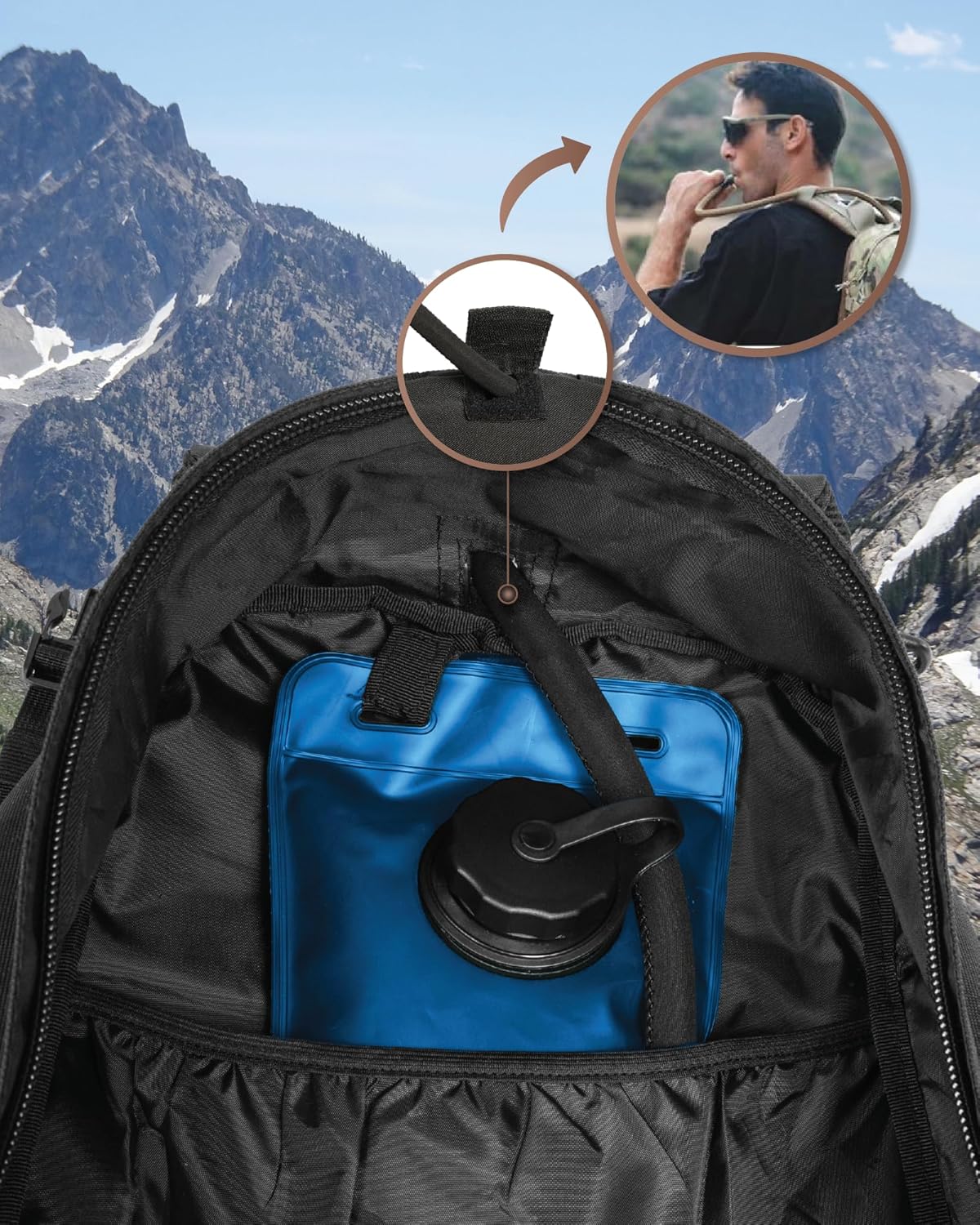 35L Buitentactische Rugzak met Molle-systeem en Laptopopslag