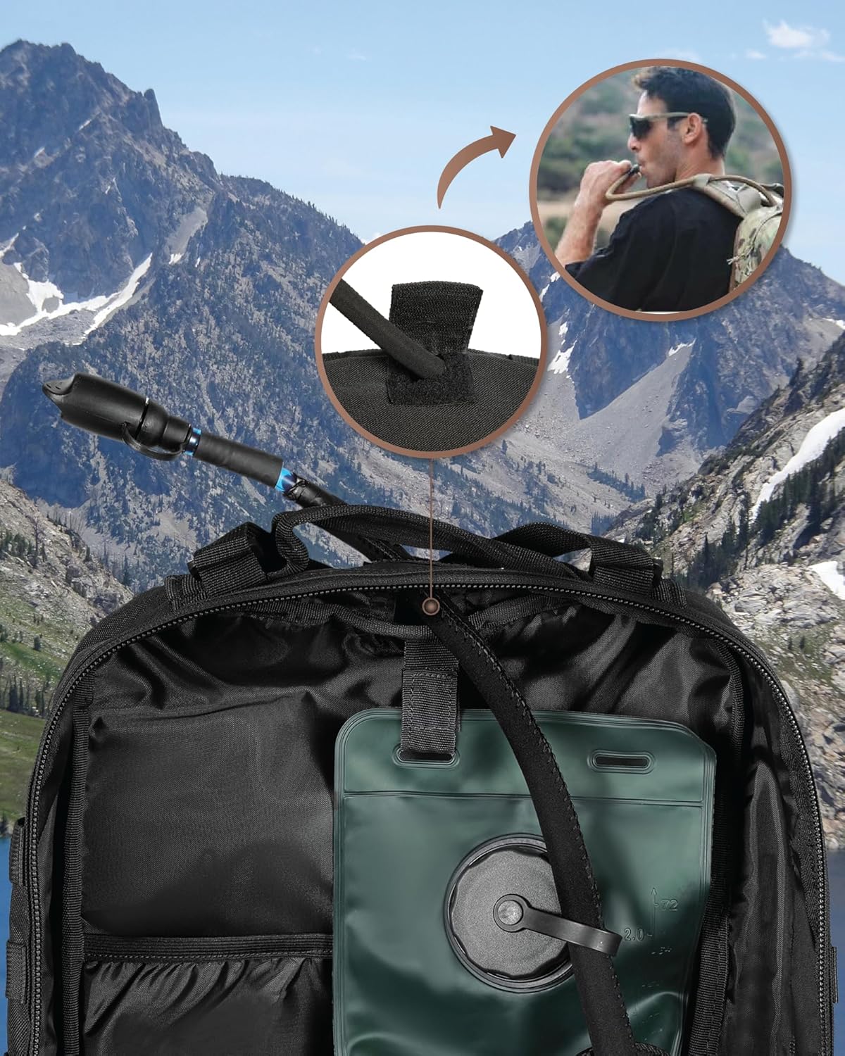 35L Buitentactische Rugzak met Molle-systeem en Laptopopslag