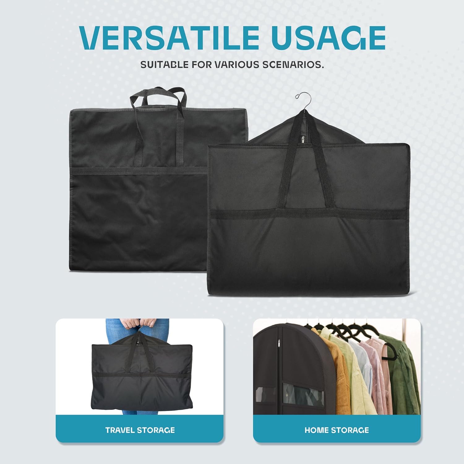 Heavy-Duty Reis Kledingzak met Helder Venster & Accessoires Vakken – 1+1 GRATIS