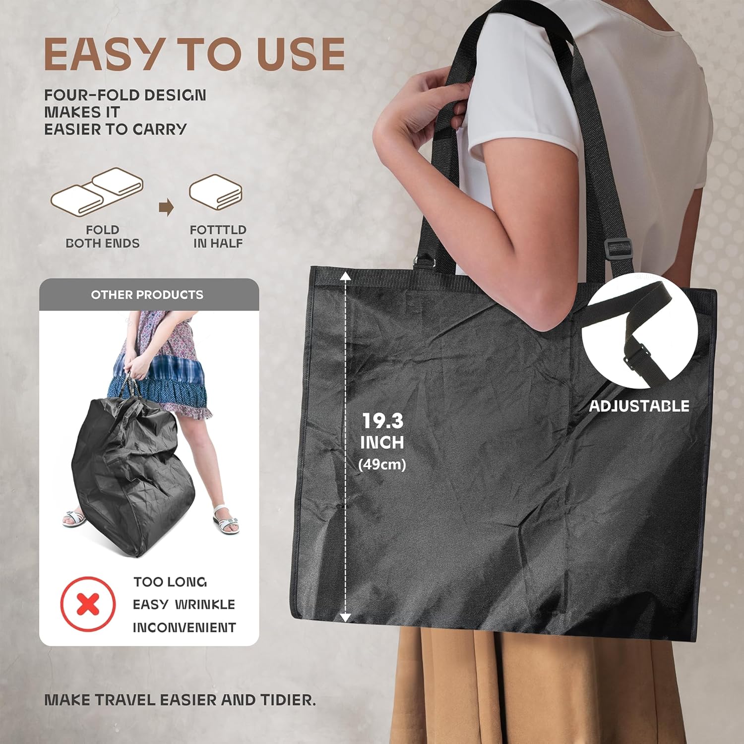 Heavy-Duty Reis Kledingzak met Helder Venster & Accessoires Vakken – 1+1 GRATIS