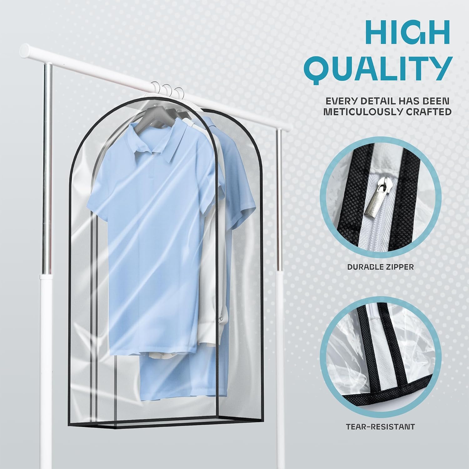 Heavy-Duty Reis Kledingzak met Helder Venster & Accessoires Vakken – 1+1 GRATIS