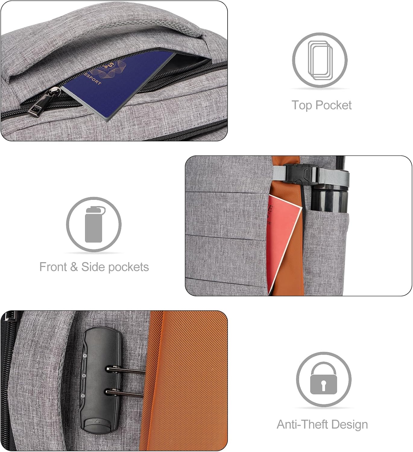 40L Waterbestendige Reis Laptop Rugzak met USB-poort & Antidiefstal Slot – AeroPack