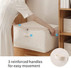 Canvas Kleding Opberg Organizer Set – Dubbele Rits Tas met Handgrepen & Kijkvenster