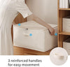 Canvas Kleding Opberg Organizer Set – Dubbele Rits Tas met Handgrepen & Kijkvenster