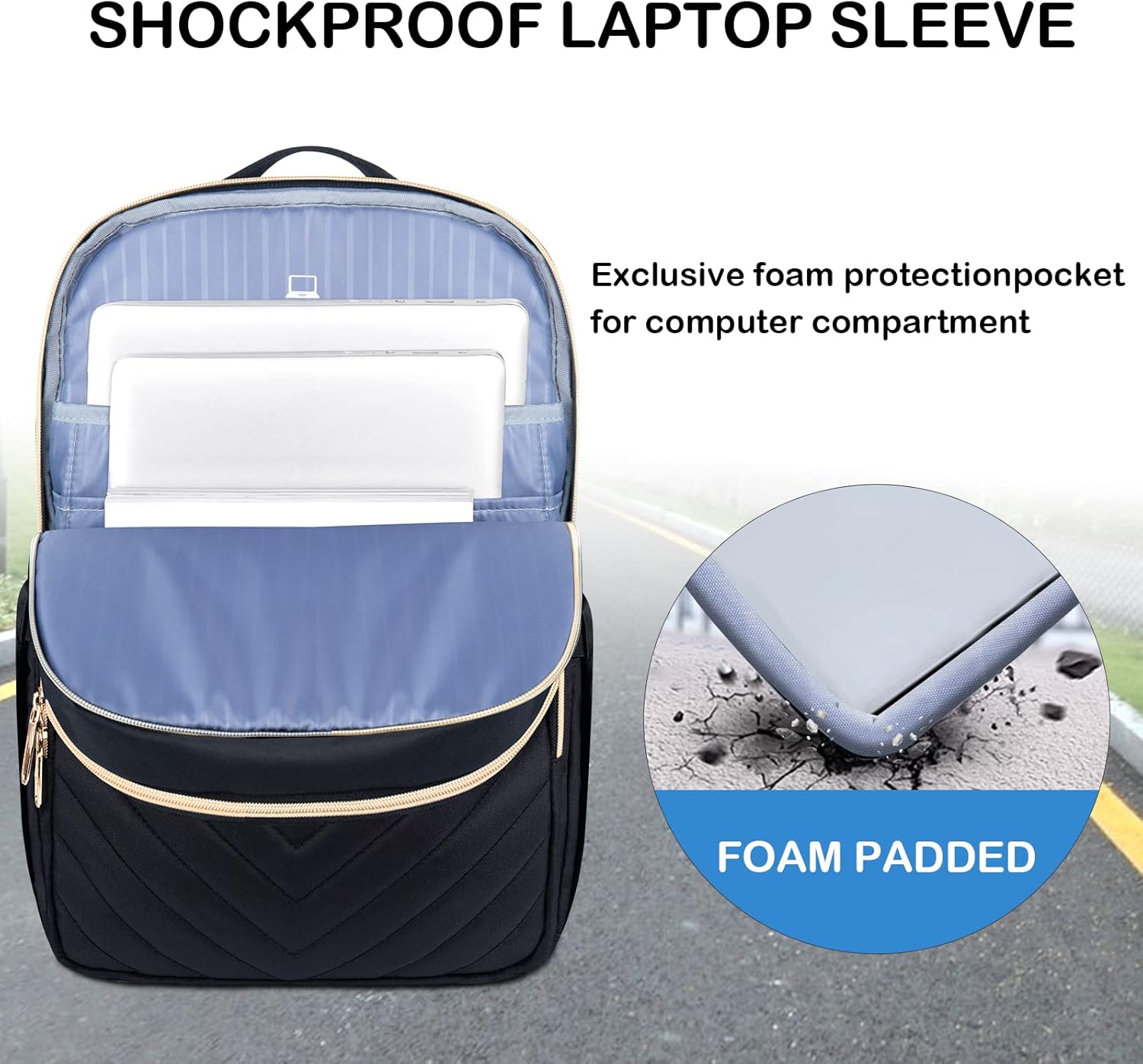 Lichtgewicht Waterdichte Laptop Rugzak met USB-Poort – 15.6" Compatibel