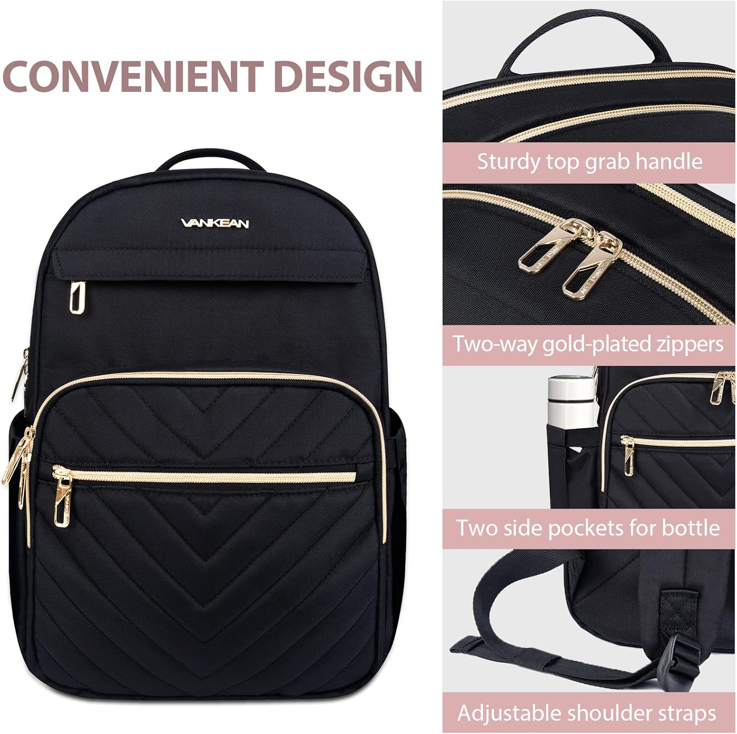 Lichtgewicht Waterdichte Laptop Rugzak met USB-Poort – 15.6" Compatibel