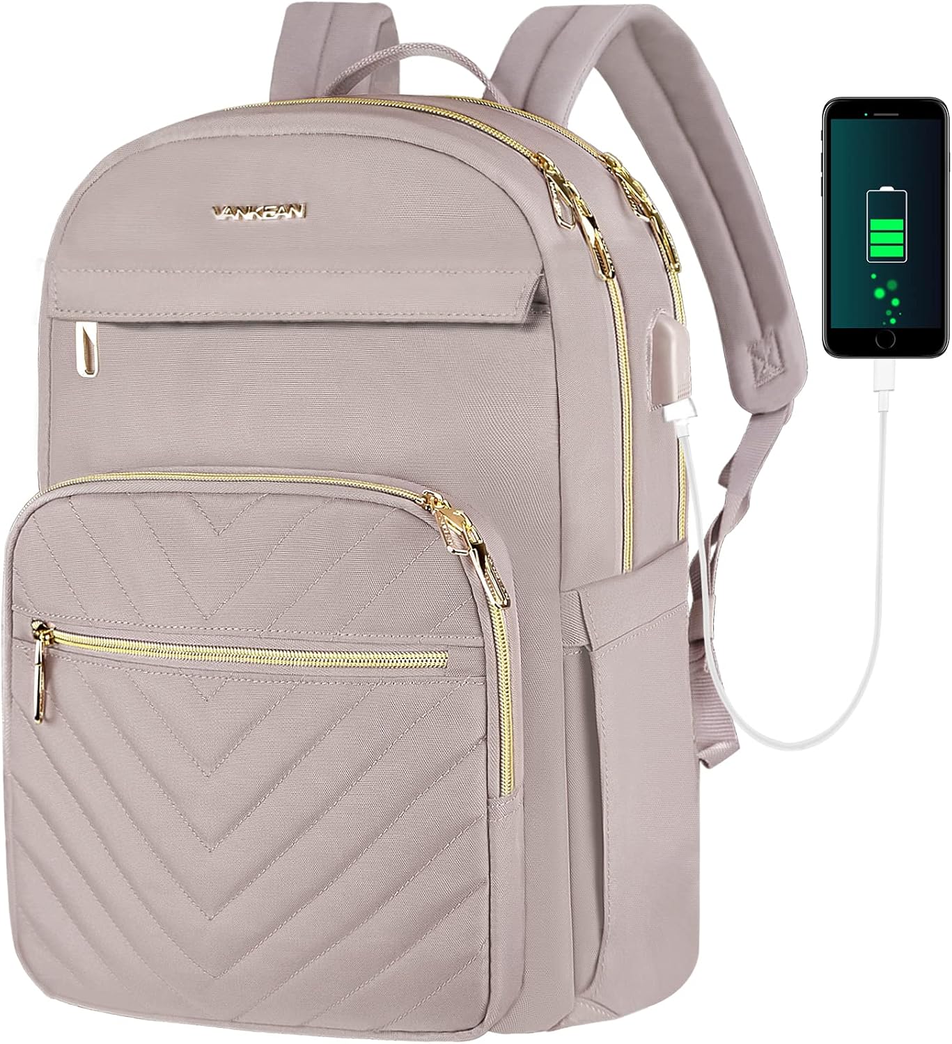 Lichtgewicht Waterdichte Laptop Rugzak met USB-Poort – 15.6" Compatibel
