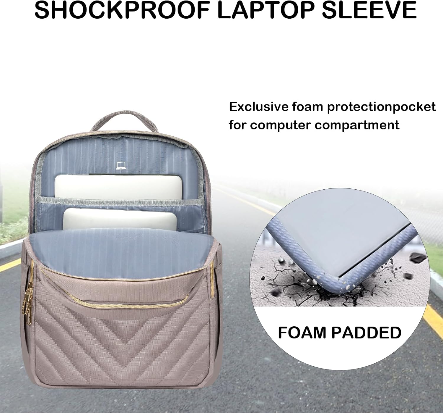Lichtgewicht Waterdichte Laptop Rugzak met USB-Poort – 15.6" Compatibel