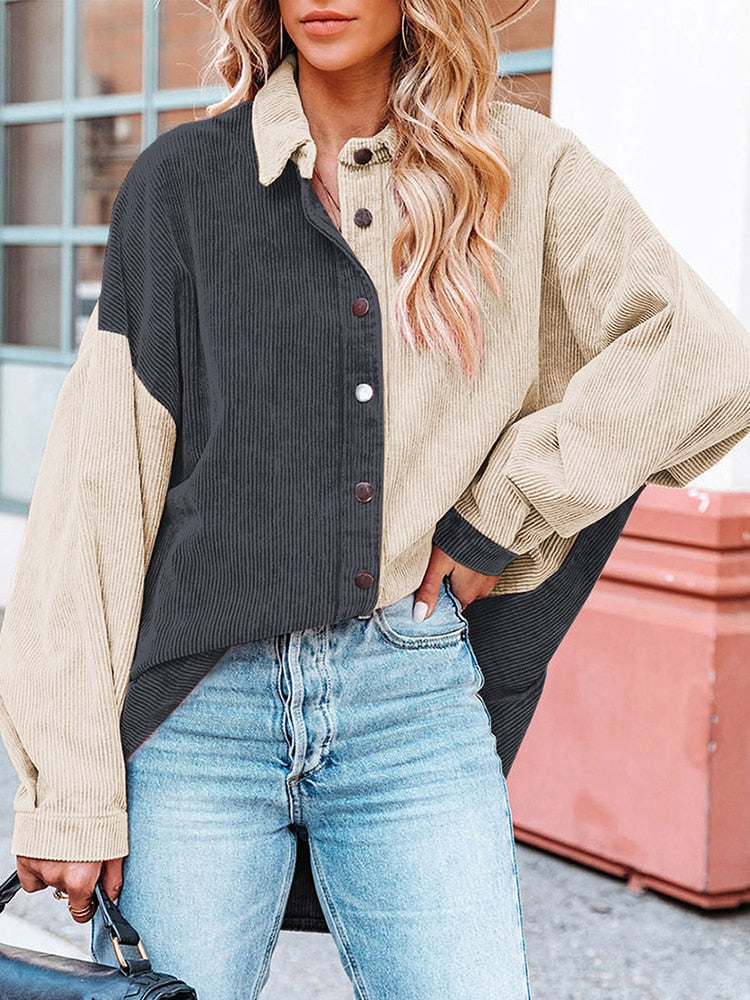 Corduroy Damesblouse voor Herfstdagen – Lotte