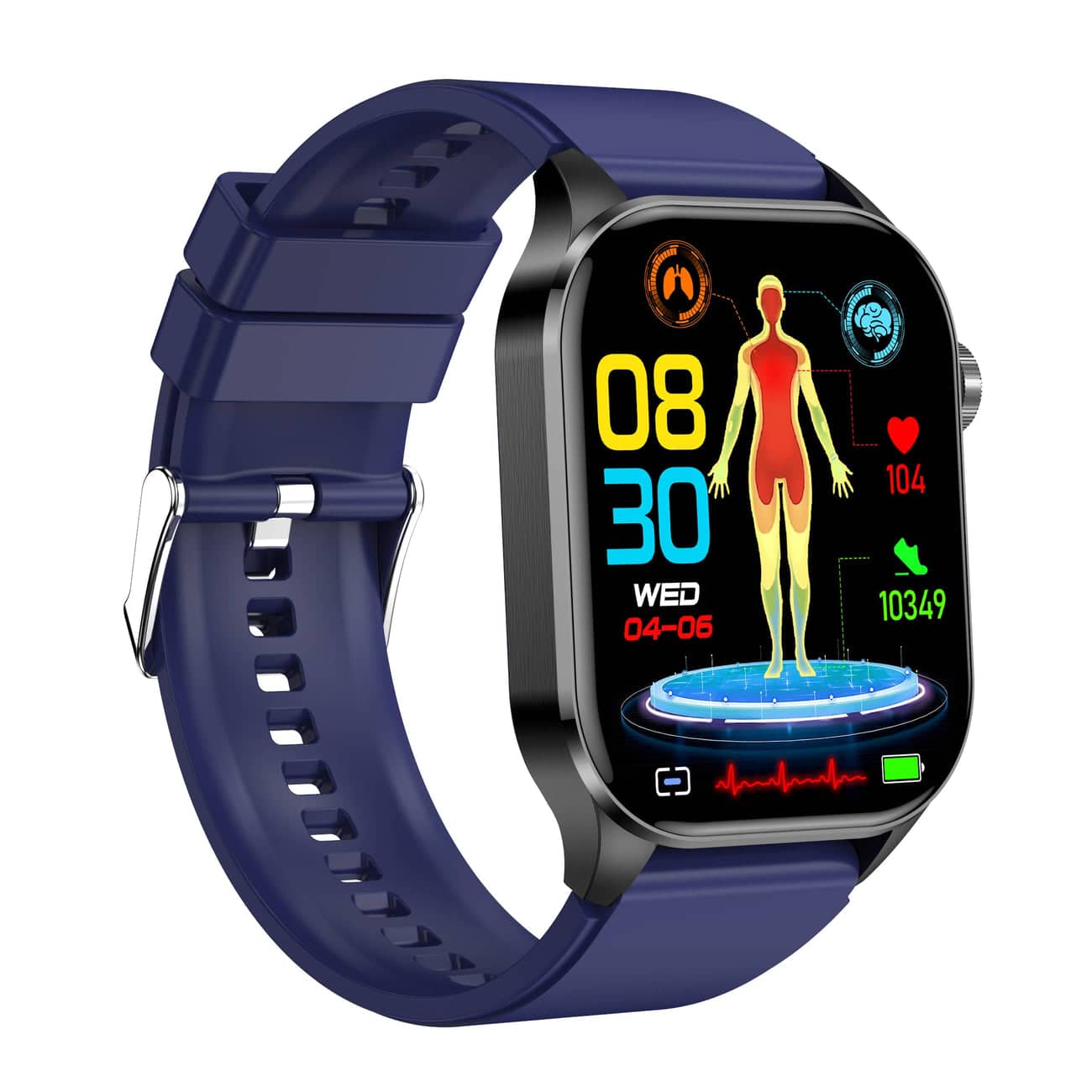 Smartwatch met ECG, Bloedsuiker- en Bloeddrukmonitoring - HealthSync