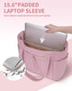 Gewatteerde Puffer Schoudertas met Bekerhouder & Laptop Sleeve voor Reizen en Werk