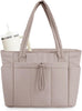 Gewatteerde Puffer Schoudertas met Bekerhouder & Laptop Sleeve voor Reizen en Werk