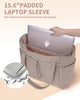 Gewatteerde Puffer Schoudertas met Bekerhouder & Laptop Sleeve voor Reizen en Werk