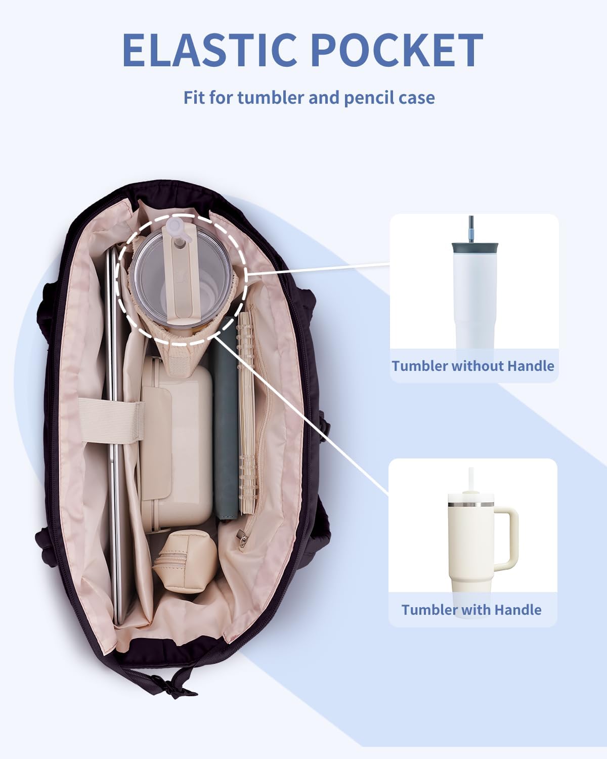 Gewatteerde Puffer Schoudertas met Bekerhouder & Laptop Sleeve voor Reizen en Werk