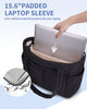 Gewatteerde Puffer Schoudertas met Bekerhouder & Laptop Sleeve voor Reizen en Werk