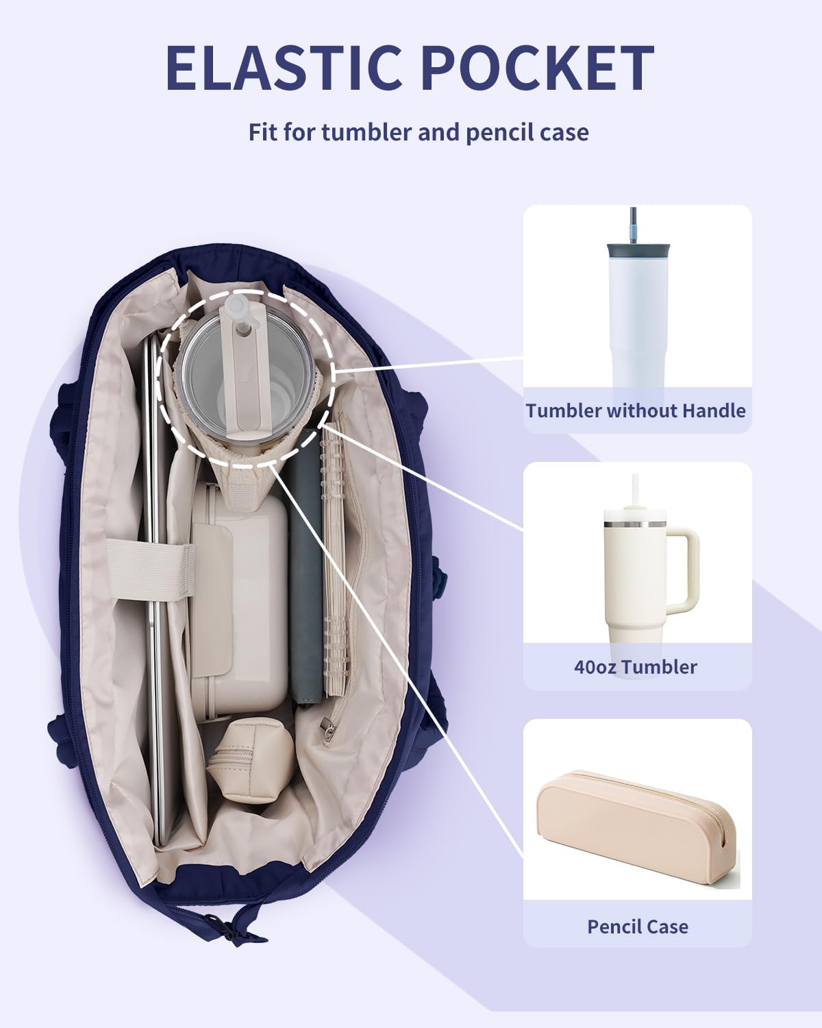 Gewatteerde Puffer Schoudertas met Bekerhouder & Laptop Sleeve voor Reizen en Werk