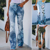 Flare-jeans met 4 knopen