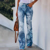 Flare-jeans met 4 knopen