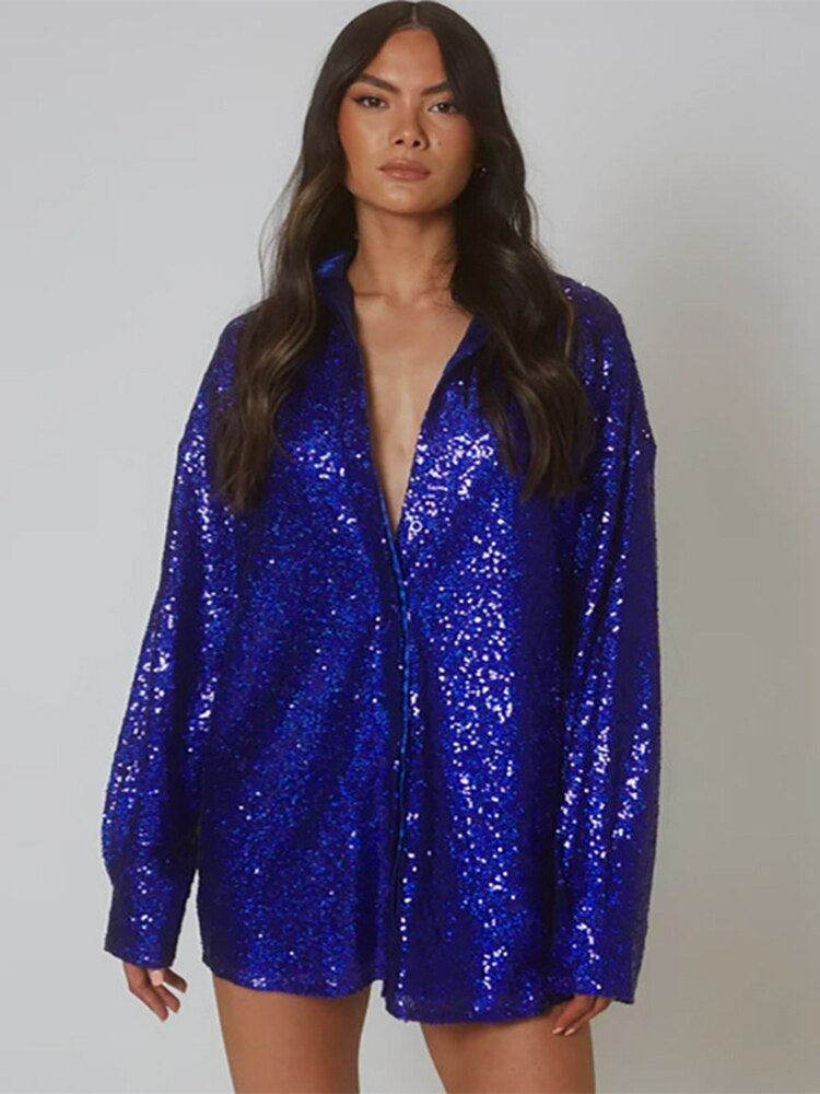 GlitteryDress™: Oversized Blouse Voor Dames