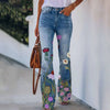 Flare-jeans met 4 knopen