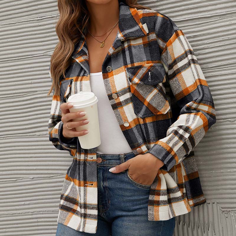 Janou Jas | Checkered tussenjas voor de herst