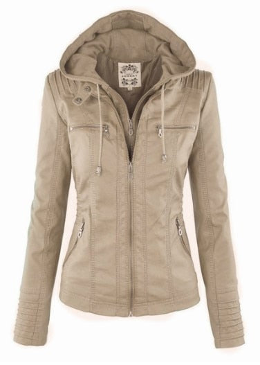 RaysHoodie I Leren Jas Met Hoodie Voor Dames
