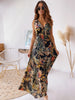 Elegante V-Hals Maxi Jurk | Sexy Mouwloze Rugloze Jurk