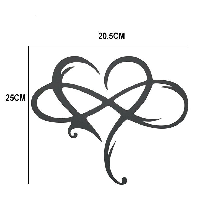 Infinity Love | Stalen Hart 25x20,5CM