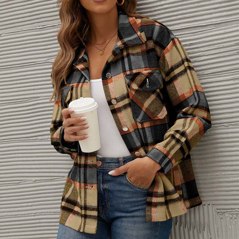 Janou Jas | Checkered tussenjas voor de herst