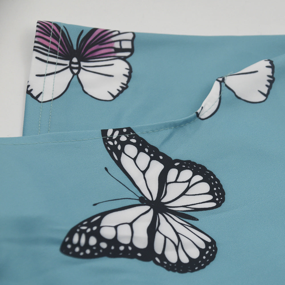 Elegante Hollow Korte Mouw Feestjurk | Vetersluiting Knie-Lengte Jurk