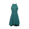 Elegante Zomerse Halterjurk | Hoge Taille Mouwloze Chiffon Midi | Gelaagde Party Slim Fit