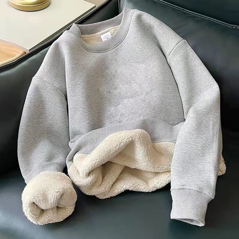 Lichtblauwe Kinder hoodie sweater met gevoerde Lichtblauwe Kinder hoodie sweater met gevoerde