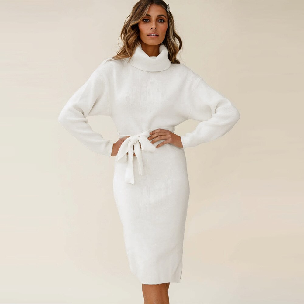 LongSweater I Gebreide Sweater Met Col Voor Dames
