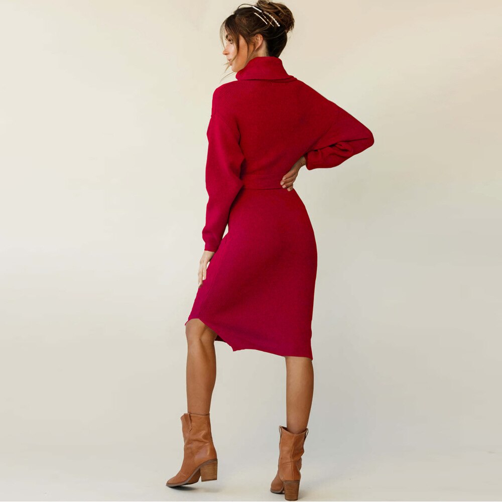 LongSweater I Gebreide Sweater Met Col Voor Dames